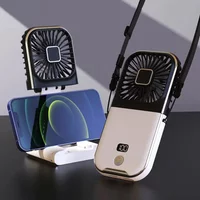 3000mAh battery powered mini outdoor portable USB neck fan rechargeable 180 ° folding wireless desktop fan,gift