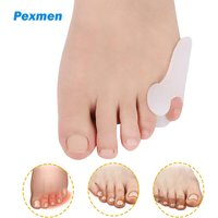 Pexmen 2/4Pcs Gel Pinky Bunion Corrector Toe Separators Bunionette Pads Toe Spacers for Pain Relief of Corn Callus and Blisters