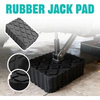 2Pcs Solid Rubber Jack Pad Shock Absorbing Support Blocks For Car Lifts Non Slip Spacers For Floor Jack Stabilizer Pads