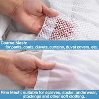1PC Drawstring Laundry Bag Large Capacity 4 Size Fine Mesh Coarse Mesh Wash Bag For Clothes Jeans Blankets Durable Washing Net