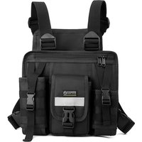 Reflective Design Chest Rig Bag Wear-resistant Tactical Vest Bag Multiple Pockets Students Chest Bag Hip-hop Streetwear Backpack