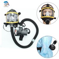 Electric constant flow air supply type full face gas mask painting tool respirator system, industrial chemical use