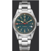 Tandorio 36mm Vintage Field Diving Watch Business Mechanical Men Wristwatch NH35AA Movt Small Pilot Watch 3.8 Date Red Arrow