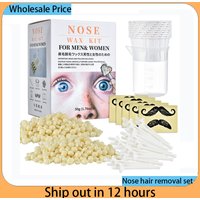 2026 Nose Wax Kit For Man and Women Painless Paper-Free Nose Hair Removal Cleaning Waxing Beans Depilation Kit Nose Clipper