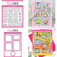 Pink Main Birthday Postage Gummy Bear Stencils Metal Cutting Dies Stamps DIY Handmade Scrapbook Photo Album Diary April 2026 New