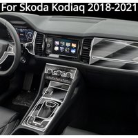 For Skoda Kodiaq 2021-2018Car interior Accessories film transparent TPU Gear Panel Center Console Anti-scratch resist film refit