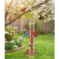 2LB Seed Capacity Wild Bird Feeders ,Classic Tube Bird Feeders for Outdoors Hanging Bird Feeder with 6 Feeding Ports