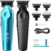 Kemei 2299 Professional Men's Hair/beard Trimmer with Zero Gap Hair Clipper and T-shaped Blade, Cordless Charging KM-264 Km-2299