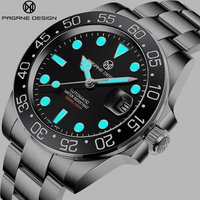 PAGRNE DESIGN Watch NH35 Mechanical Wristwatches 40mm Imported Sapphire Glass Waterproof watch for men PG1670