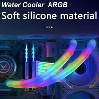 Soft Tube ARGB Vest CPU Liquid Water Cooler Motherboard Controlled Cooling Raditor Tube 5V 3PIN ARGB Computer Case Decor Hose Pi