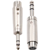 1PC High Quality Nickel Plated 3Pin XLR Female Jack to 1/4" 6.35mm Male Plug Stereo Microphone Adapter Connector