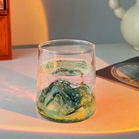 250ml Creative Glass Cup For Tea Coffee Milk Beer Wine Vintage Drink Glasses Clear Water Juice Heat Resistant Cup Birthday Gift