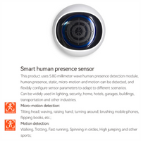 1 Piece 2023 New Tuya Zigbee Smart Human Presence Sensor Micro-Motion Detect Human Motion Detector