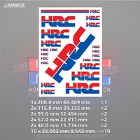 HRC RACING Motorcycle Decoration Stickers for Honda Reflective Waterproof Helmet Decals CBR RCV Accessories Sponsor Stickers