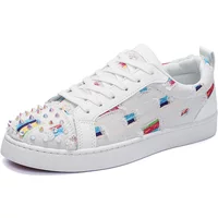 New Women Canvas Casual Shoes Fashion Rivet Flat Skate Shoes Girl Cool Sneaker