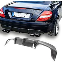 SLK Class Carbon Fiber Rear Diffuser for Mercede s Benz R171 Rear Bumper Lip Diffuser Spoiler Body Kit Splitter Trunk Trim