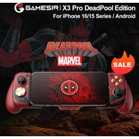 GameSir X3 Pro Deadpool Type-C Wired Controller with a 900mm2 Cooling Plates of 12W Power for iPhone 15 Series Android Phones