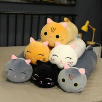 25-100cm New Giant Soft Cat Plush Long Sleep Pillow Cushion White Black Brown Cat Soft Plush Toys Kids Children Gift