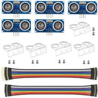 5pcs Ultrasonic Module HC-SR04 MELIFE Distance Sensor with 5pcs Mounting Bracket 2 Wire Set for Mega R3 MEGA Mega2560 Robot
