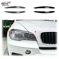 2X 2008 To 2013 For Bmw X5 E70 30i 30d 35d 35i 40d 48i 50i M50d X5M Front Headlight Eyebrows Eyelid Cover Lid Eyebrow By ABS