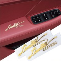 2x 3D Limited Edition Metal Sticker Gold Metal Emblem Badge Motorcycle Automobile Popular Letter Name Sticker