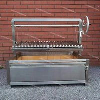 40" Wood Charcoal Grill Adjustable Height Stainless Steel Parrilla Gaucho Asado Argentine Grill