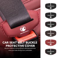 1/2pcs Car Seat Belt Buckle Cover Leather Protector Anti-collision Case Accessories For Vauxhall VXR Astra Mokka Tigra Corsa