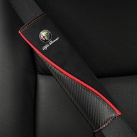 2Pcs Car Seat Belt Cover Shoulder Pad For Alfa Romeo Giulia Stelvio Giulietta 156 159 147 Mito Tonale Brera Dis Auto Accessories