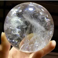Natural Clear White Crystal Quartz Sphere Ball Specimen Collection Healing