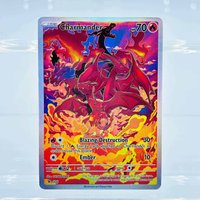 2023 English Charmander Full Art Holo Rare DIY Textured Fan Art Pokemon Card - Mint Collectible