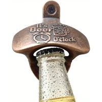 1pc It's Beer'O Clock Bottle Opener Wall Mounted with Screws Vintage Retro Beer Opener BBQ DIY Tools Bar Decor Kitchen Gadgets