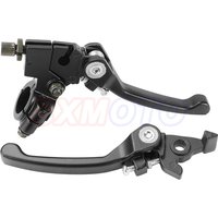 Folding Brake Clutch Lever Set For Motorcycle Pit Dirt Bike ATV Quad 50cc 110cc 125cc 140cc 160cc 200cc Black Chrome Rear