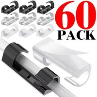 20/60 Pcs Cable Clips Organizer Drop Wire Holder Cord Management Self-Adhesive Cable Manager Fixed Clamp Wire Winder