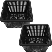 2 Pcs Hydroponic Equipment Pond Tub Planting Basket Bucket Floating Black Pots for