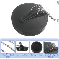 For Bathtub Stopper Silicone Tub Drain Stopper/Plug/Cover with 40cm Stainless Steel Beaded Chain Shower Bath Drain Water Stopper