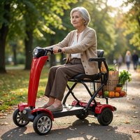 Automatic Folding Mobility Scooters For Seniors Lightweight 36V 4 Wheel Double Motor Electric Scooter With Seat For Adults
