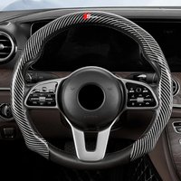 Carbon Fiber Texture Car Steering Wheel Cover Anti-slip Protector For Audi A3 A4 A5 A6 A7 Q3 Q5 RS S3 S4 S5 S7 Sline TT Sticker