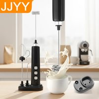 USB Rechargeable Handheld Electric Milk Frother Mini 3 Speed Whisk Baking Tool Multifunctional Coffee Accessories
