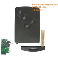 1pc 4 button remote key card keyless smart key 433mhz PCF7952 chip 7952 for renault megane 3 Megane III with or no sticker