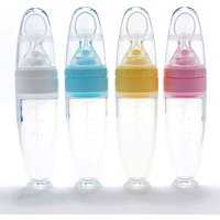 Baby dropper Feeding Squeeze Spoon Bottle Silicone Food Supplement Container Children Rice Paste Cute Soft Non-slip for Boy Girl