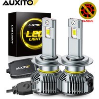 AUXITO 2Pcs Best Turbo H7 LED Light Canbus Error Free 7035 Chip High Power 110W H7 Car Headlight Head Lamp 30000LM 2025 Upgrade
