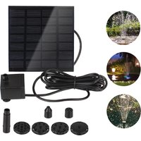 11/15.5cm Solar - Driven Water Fountain Pump & Panel: 8 - Nozzle Outdoor Irrigation System