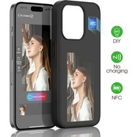 Smart E-Ink Screen Phone Case for iPhone 15 Pro Max DIY High-End Frosted Cover Customizable Digital Display Phone Case