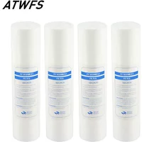 ATWFS Water Purifier 10 Inch 4pcs 1-Micron Sediment Water Filter Cartridge PP Cotton Filter Water Filter System