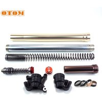 OTOM Motorcycle 47mm Front Fork Shock Absorber Dual Chamber Spring Piston Tube Rod Cover Lower Foot Brake Bushing For FASTACE K6