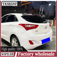 Use For 2013-2016 Hyundai I30 Spoiler ABS Plastic Carbon Fiber Look Hatchback SUV Roof Rear Wing Body Kit Accessories