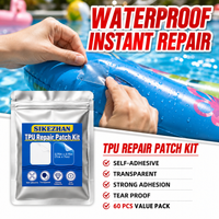 TPU Repair Patch Kit, Self-Adhesive Transparent Waterproof Fix Tape for Swimming Ring Inflatable Pool Float Airbeds Item