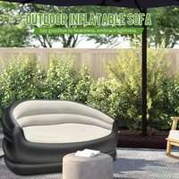 Outdoor inflatable sofa, portable air lounger with pump, portable sofa adult lazy sofa bed convenient foldable