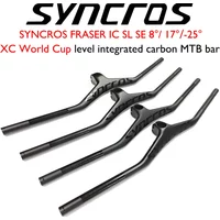 Syncros FRASER IC SL Matte Carbon MTB Handlebar/Stem Combo -8°/-17°/-25°,60/70/80/90*740mm,Integrated Lightweight for XC/Trail