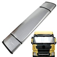 220x80cm Truck Windshield Sun Shade Foldable UV Ray Blocker Heat Shield Front Window Cover for Cab Reflective Summer Car Covers